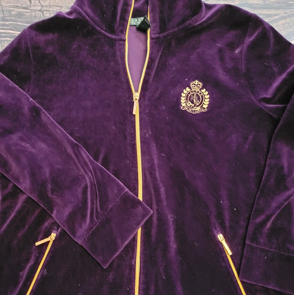 Ralph Lauren royal purple velour jacket
